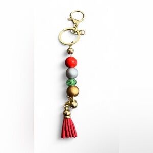Christmas Beaded Keychain